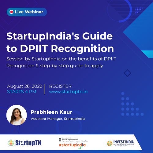 StartupIndia guide to DPIIT Recognition